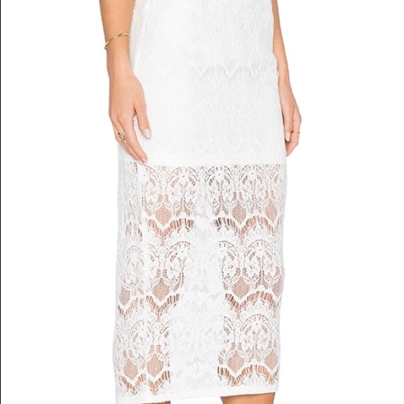 Asilio ivory lace midi skirt size XS NWT *FLAW SEE PICS - Picture 5 of 16